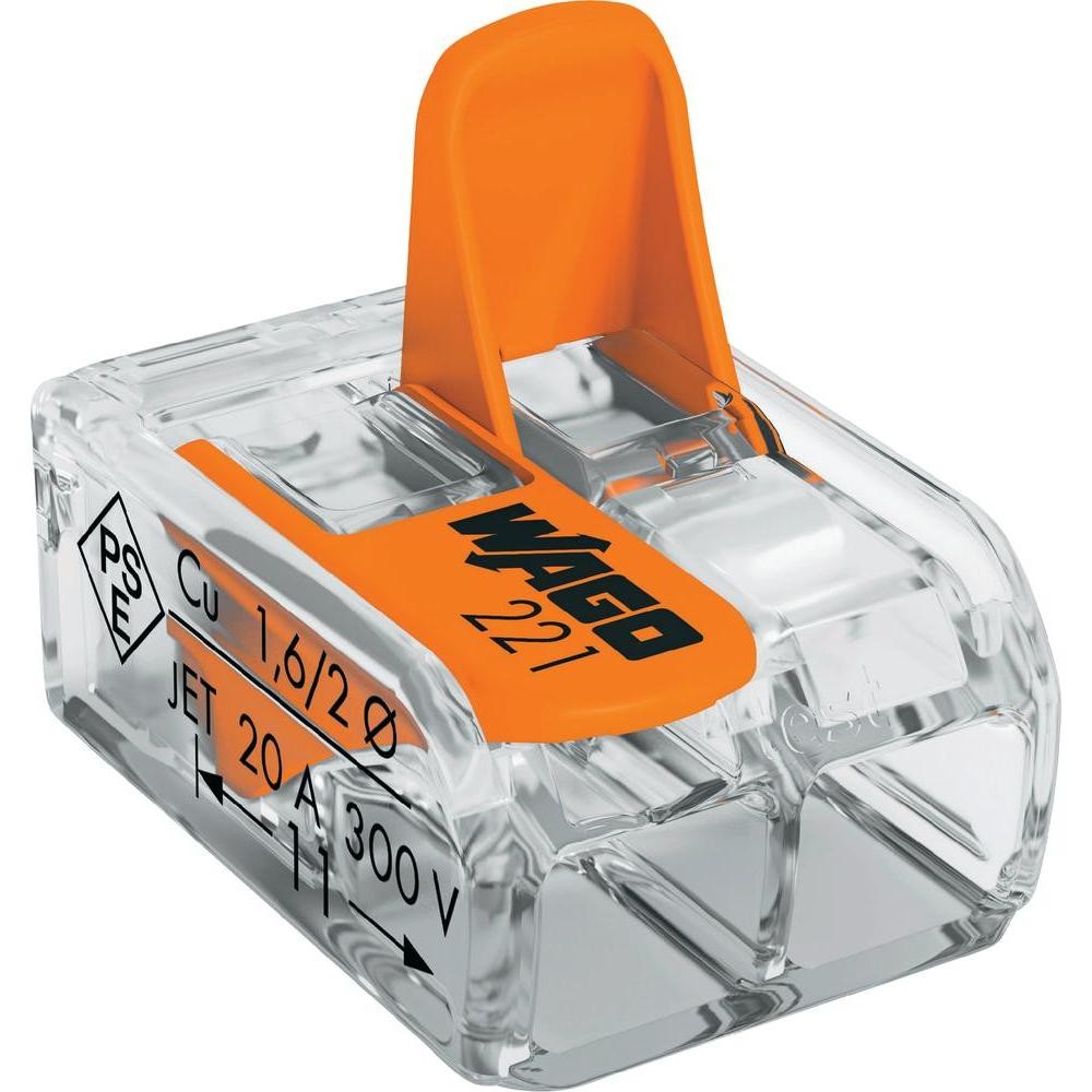 Wago koblingsklemme 221-412 100 stk 2-leder