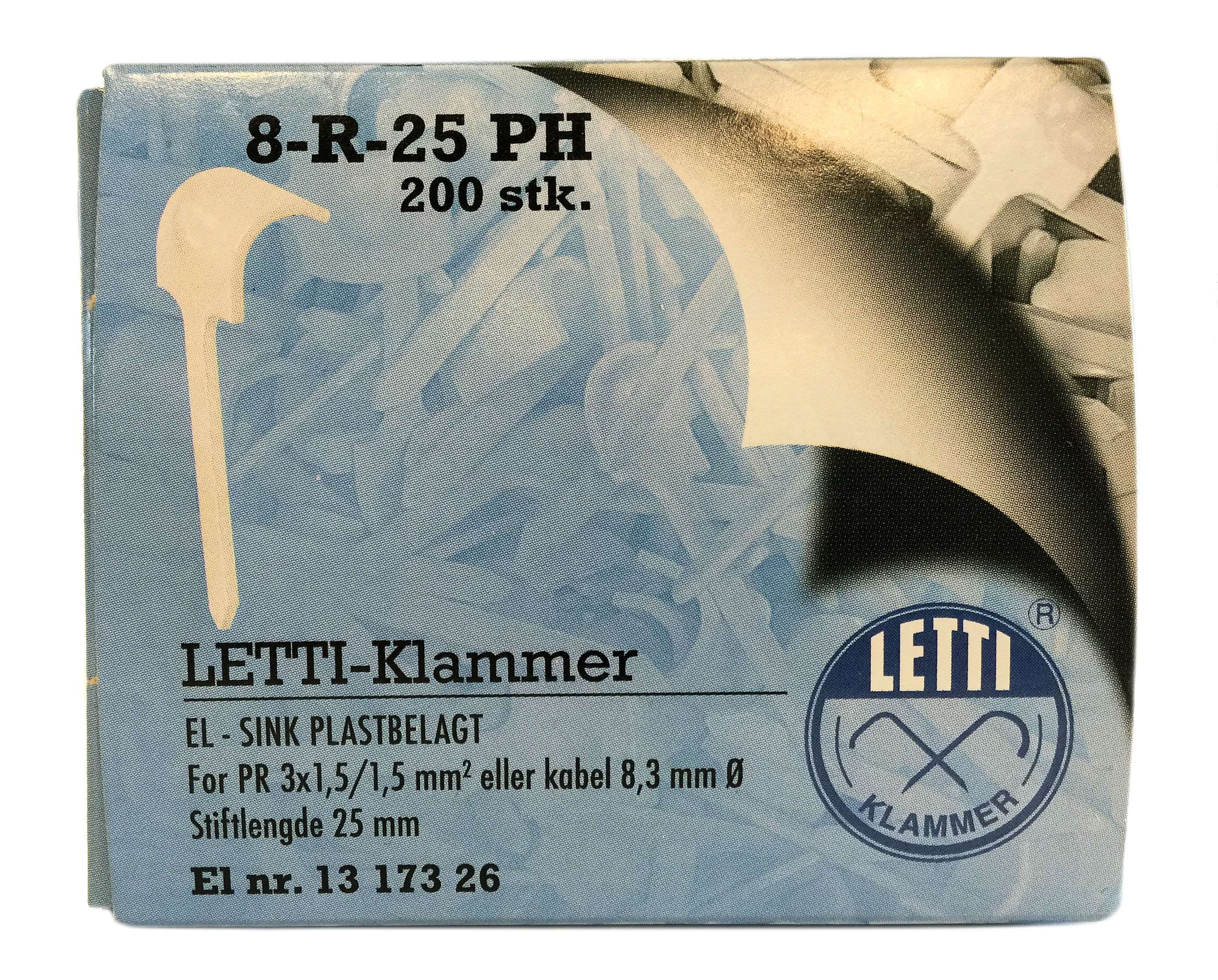 Letti Klammer 8-R-25PH - 200 stk
