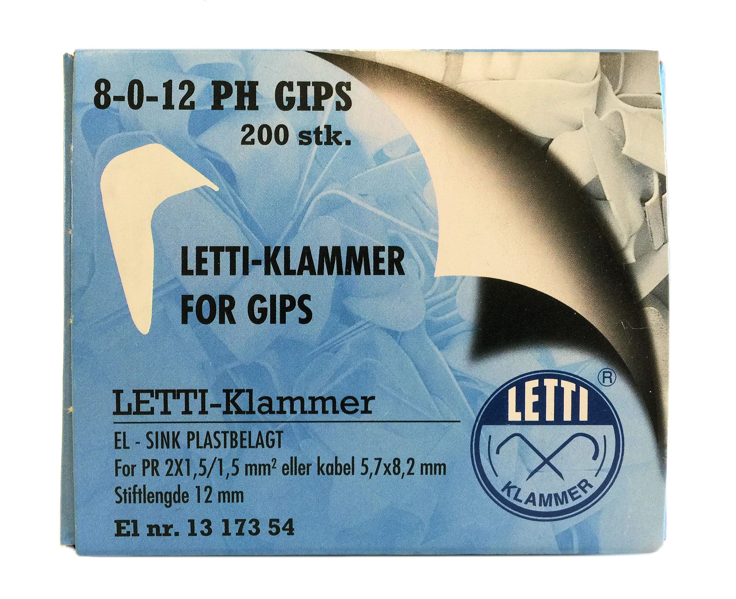 Letti Klammer for gips 8-0-12PH - 200 stk
