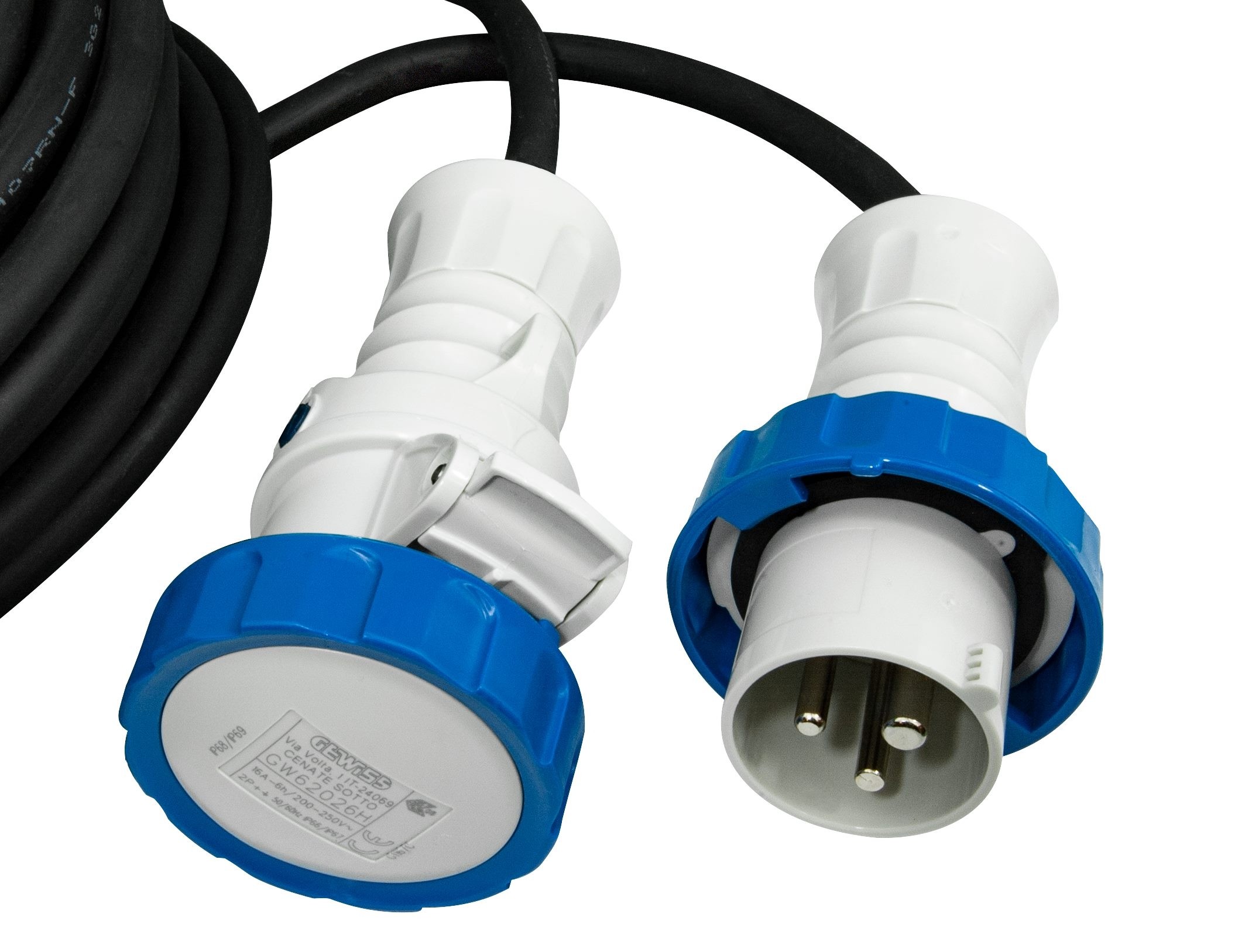 Gewiss Skjøtekabel 32A 3 faset 230V 25M 4G6mm² IP67