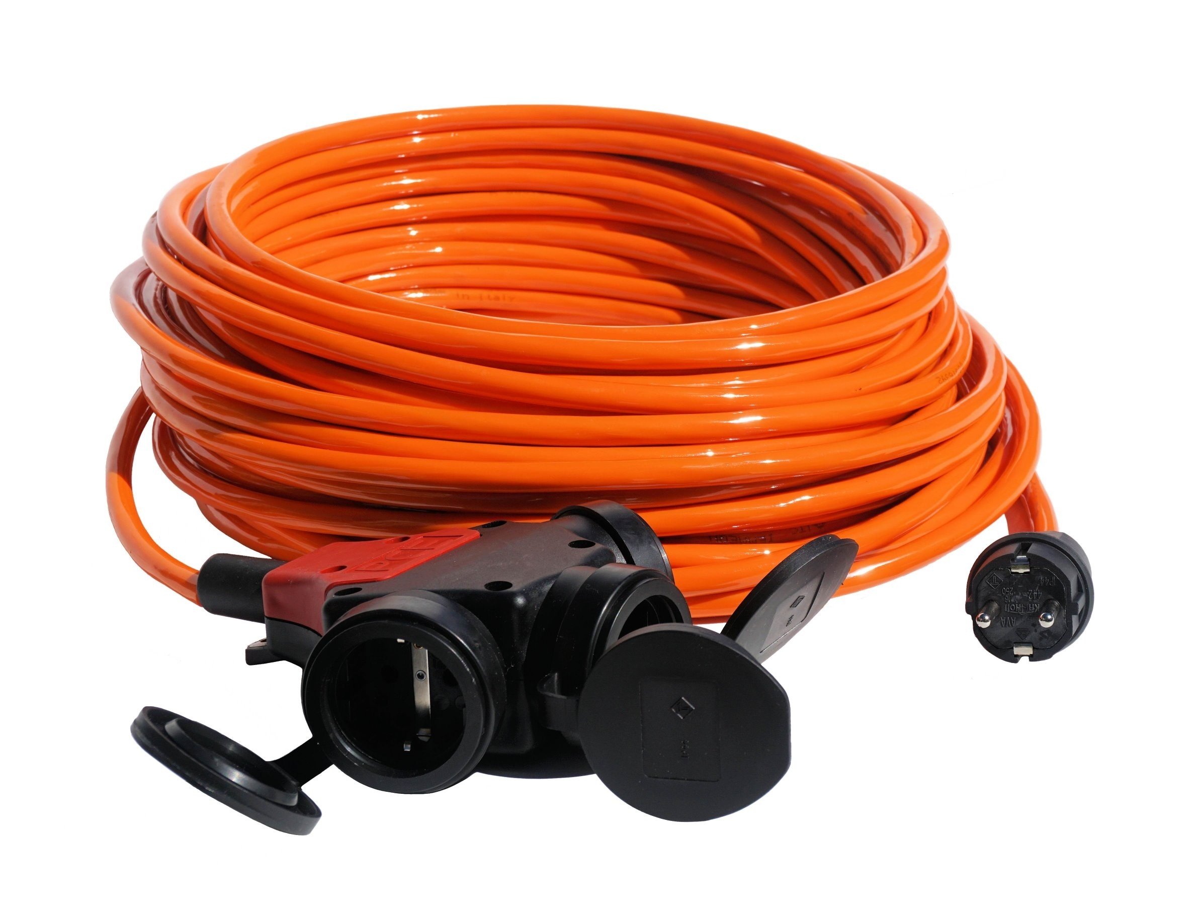 Skjøtekabel 3-veis 16A PUR 3G2,5mm² 25m IP44