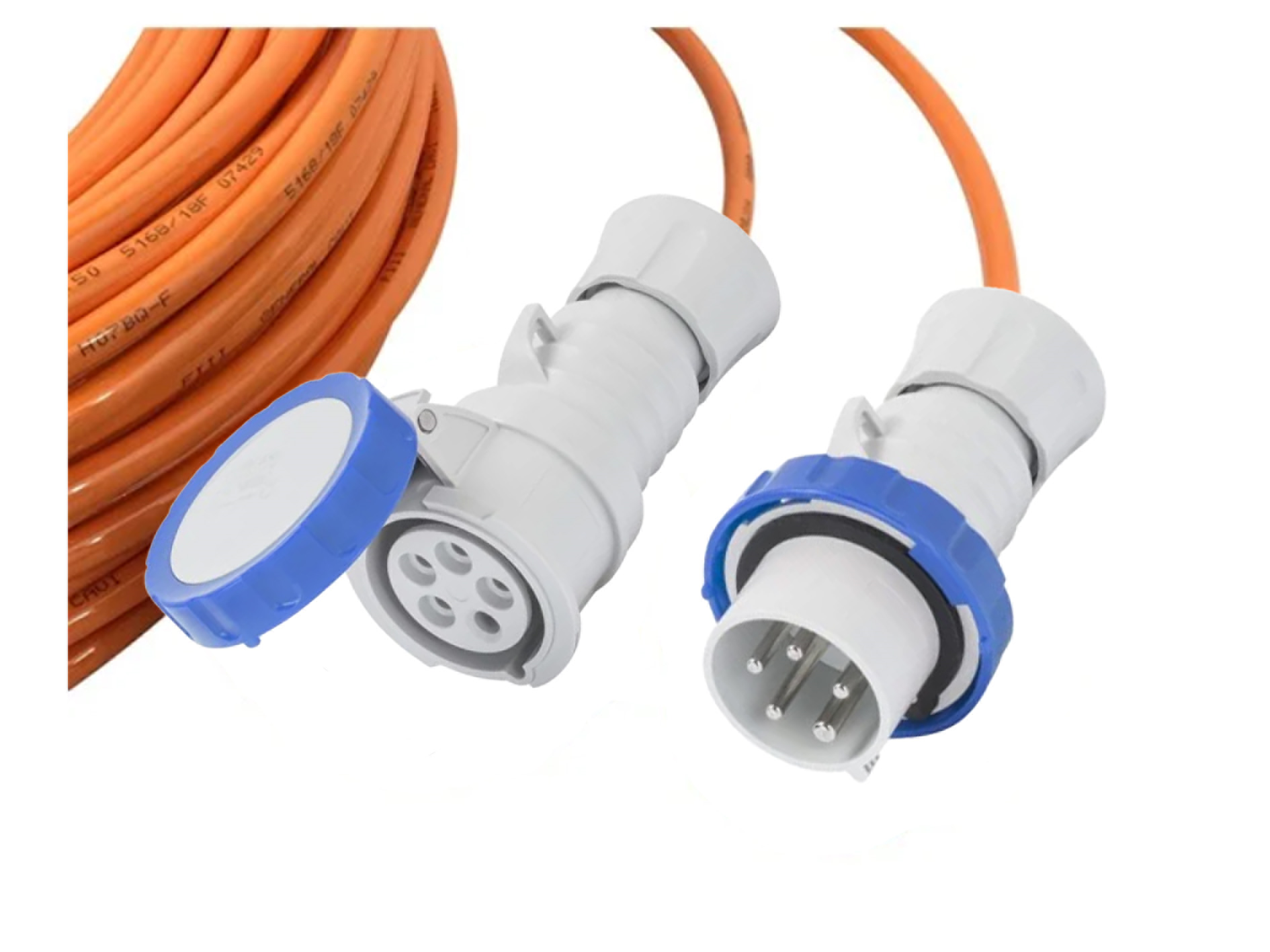 Gewiss Skjøtekabel 32A 3 faset 230V IP67 PUR H07BQ-F 4G6mm² 25m