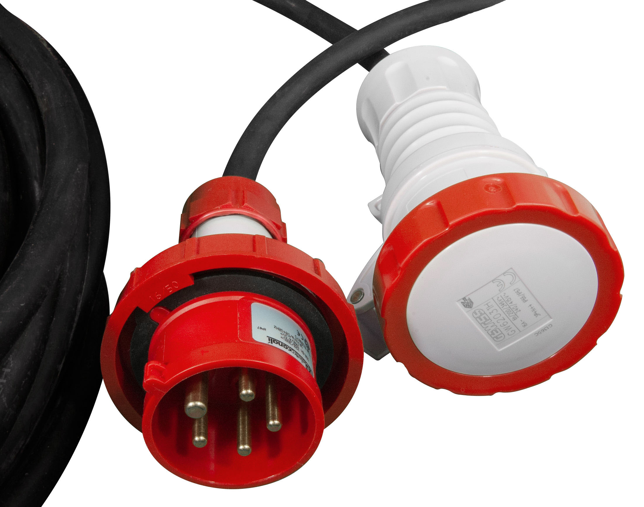 Skjøtekabel 32A 400V 25M 432-6 H07RN-F 5G6mm² IP67