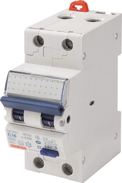 Gewiss Jordfeilautomat 20A 2-pol C-kar GW95228