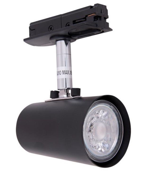 Track-Light spot for skinne Sort