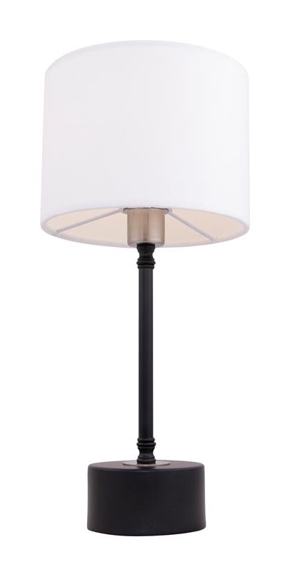 Merida bordlampe 38cm Sort m/Hvit velour skjerm