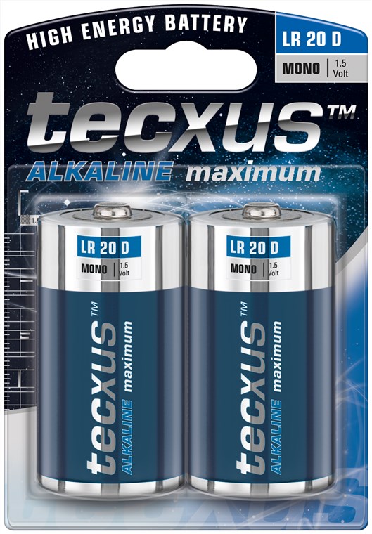 Tecxus batterier LR20 D 2pk.