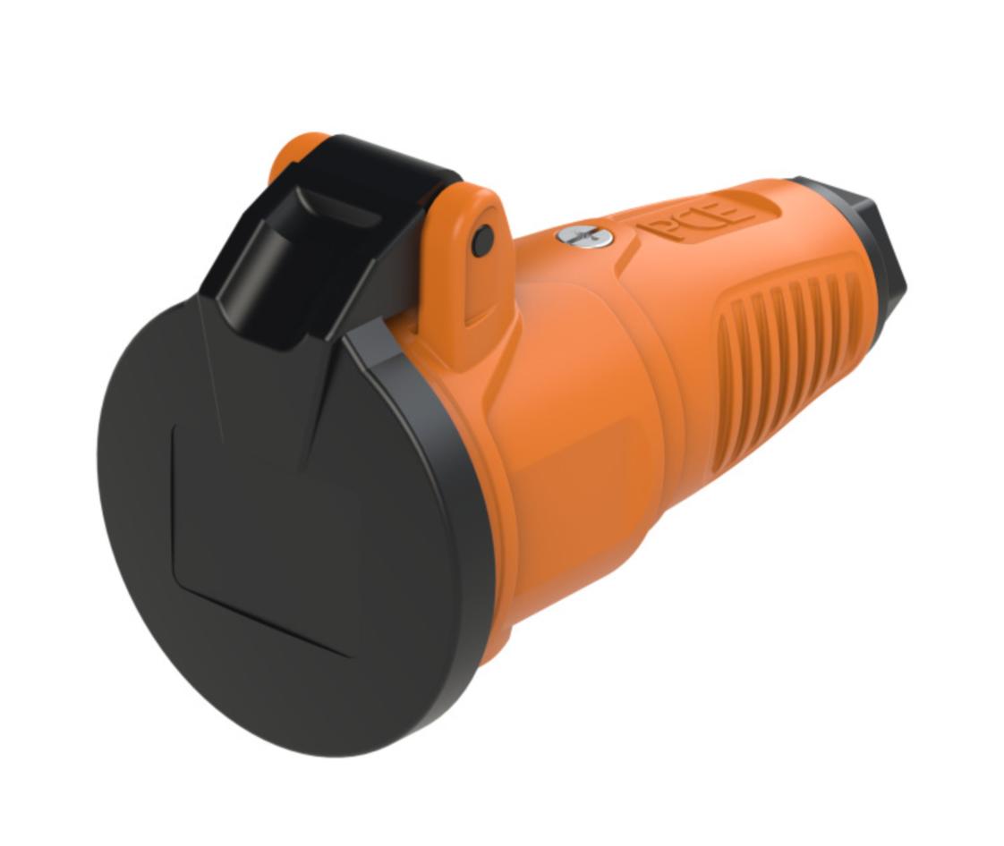 PCE skjøtekontakt m/lokk Orange IP54