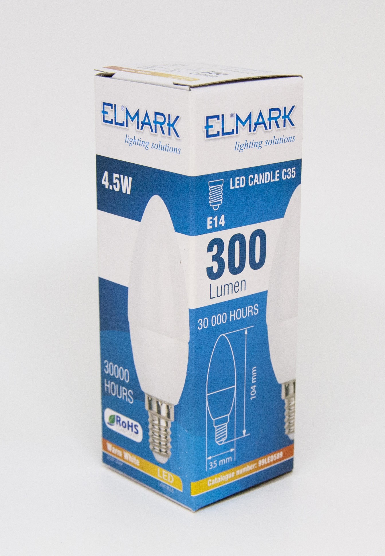 Elmark LED 4.5W E14 300lm C35 Mignon 30000h