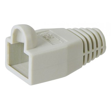 RJ45 Bøyavlaster, Grå for RJ45 modularplugg