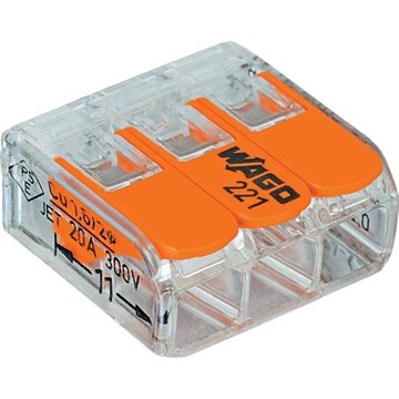 Wago koblingsklemme 221-413 50 stk 3-leder