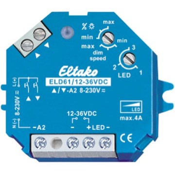 Eltako Impuls dimmer for LED og lav volt, 4A, 12-36V DC