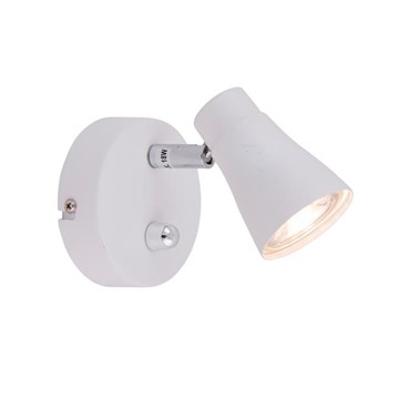 Grenada enkeltspot LED m/dimmer Hvit