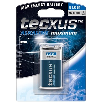 Tecxus alkaline batteri 6LR61 9v