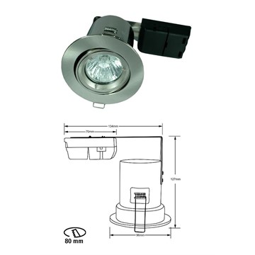 Brannsikker Downlight 35W 12V Hvit