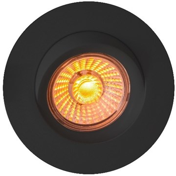 Calida LED downlight 9w dim to warm 360° tiltbar Sort