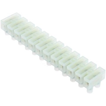 RS Pro Non-Fused Terminal Block, 12 Way/Pole, Screw Down Terminals, 2.5 mm² Through Hole, Nylon, 400