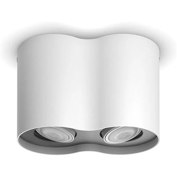 Philips MyLiving Pillar 2 GU10 Hvit/Alu frontplate med lyskilde Ledvance GU10 RA90 Dimbar