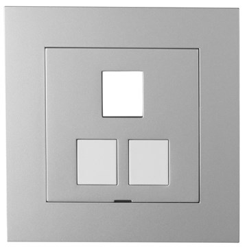 ELKO Plus sentralplate Aluminium 3x Keystone tom