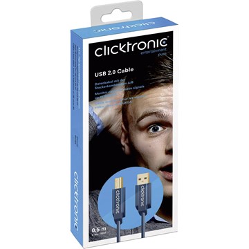 Clicktronic USB 2.0 kabel A/B