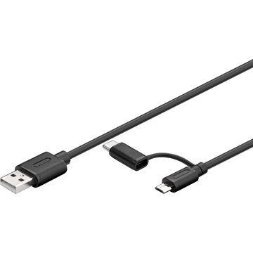 Goobay USB kabel 2i1 USB-C + Micro-USB