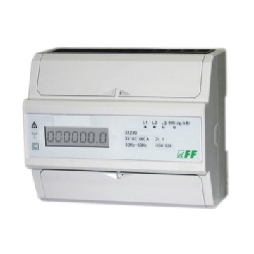 F&F kWh måler digital LE-05D 3-fas 230V IT 100A